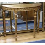 A giltwood console table W.104cm
