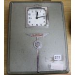 A Smiths clocking in clock width 27cm