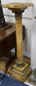 A Victorian ormolu mounted pedestal H.115cm