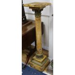 A Victorian ormolu mounted pedestal H.115cm