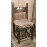 An African carved wood chair