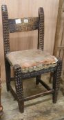 An African carved wood chair