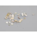 A small quantity of loose cut unmounted stones including diamond.