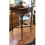 An Edwardian mahogany tray top table W.42cm