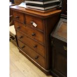 A Victorian mahogany chest of drawers W.105cm