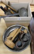 A collection of vintage kitchen tools