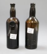 Two Emanuel College sealed wine bottles