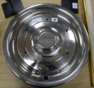 A set of four Bentley car wheel hubs diameter 42.5cm