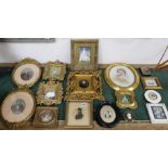 A collection of 19th century and later portrait miniatures, together with photographs and prints,