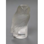 A Lalique owl 9cm high