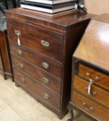 A Regency mahogany secretaire chest W.82cm