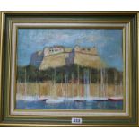 Iaina Makarov?, oil on canvas, Fort Carre, Antibes, 26 x 34cm