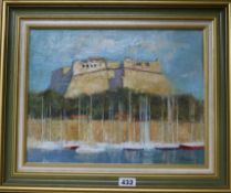 Iaina Makarov?, oil on canvas, Fort Carre, Antibes, 26 x 34cm