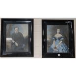 Victorian School, pair of coloured engravings, Portraits of the Prince and Princess of Wales