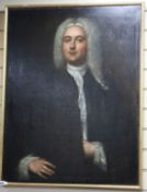 Early 18th century English School, oil on canvas, Portrait of William Cooke (1732-1799), 90 x 71cm