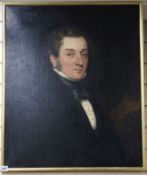 19th century English School, oil on canvas, Portrait of Philip Cook (1797-1850) 75 x 62cm