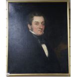 19th century English School, oil on canvas, Portrait of Philip Cook (1797-1850) 75 x 62cm