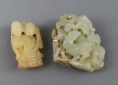 Two Chinese jade carvings