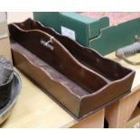 A mahogany cutlery tray 64 x 22cm