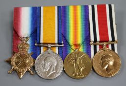 First World War medals for Archibald Harris, Suffolk Regiment