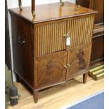 An early 19th century Dutch inlaid mahogany cabinet (modified) W.67cm