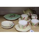 A Carlton ware Hollyhocks teaset, Australian design