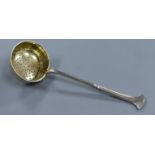 A late 19th/early 20th century Russian 84 zolotnik sifter spoon by Oreste Kurlukov, Moscow, 15.2cm.