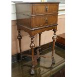 A 1920's mahogany 'secret compartment' table W.42cm