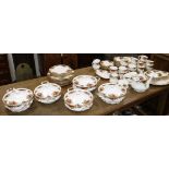 A quantity of Royal Albert 'Old Country Roses' tableware, comprising five circular tureens and