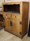 A Chinese hardwood cupboard W.110cm