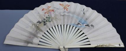 A Shibayama framed fan