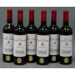 Six bottles of Baron De Saint Laurent Bordeaux