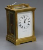 A J.A. Haskell brass cased carriage timepiece