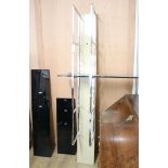 A set of modern Deco-style wall shelves W.120cm