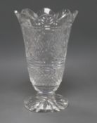 A boxed Waterford crystal vase height 25cm