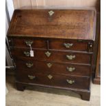 A George III oak bureau W.94cm