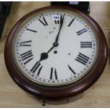 A GPO mahogany wall clock diameter 38cm