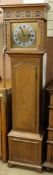 James Walker Ltd. An oak chiming grandmother clock H.167.5cm