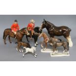 A Beswick Canadian mountie and horse rider (7) Mountie 21cm high