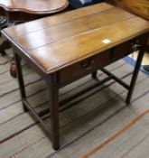 A George III oak side table W.84cm