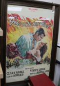 A 'Gone With The Wind' film poster MGM