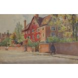 Nora Davison, watercolour, Waynflete House, Eton College