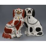 Two Staffordshire dogs height 26.5cm