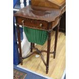 An Edwardian mahogany sewing table W.47.5cm