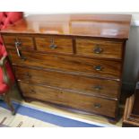 A George III mahogany chest of drawers (the upper part of a chest on chest) W.112cm
