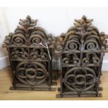 Seven cast iron panels