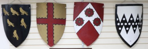 Four Replica shields