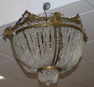 A bag chandelier