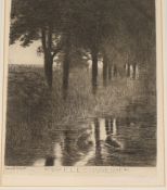 Franz von Stuck (1863-1928), drypoint etching, "Forellenweiher" (trout pond), signed in pencil, 28 x