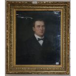 French School late 19th century, pastel on paper, Portrait of a gentleman, 64 x 53cm